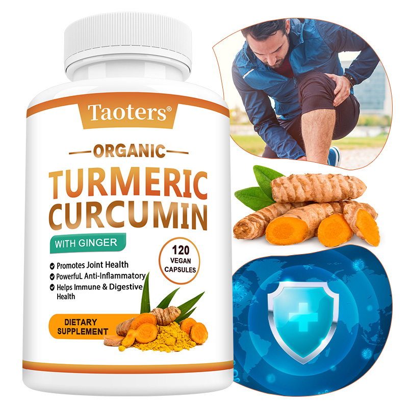 Turmeric Curcumin Capsule - Kurkuma Curcumine en gembercapsules, bevordert de