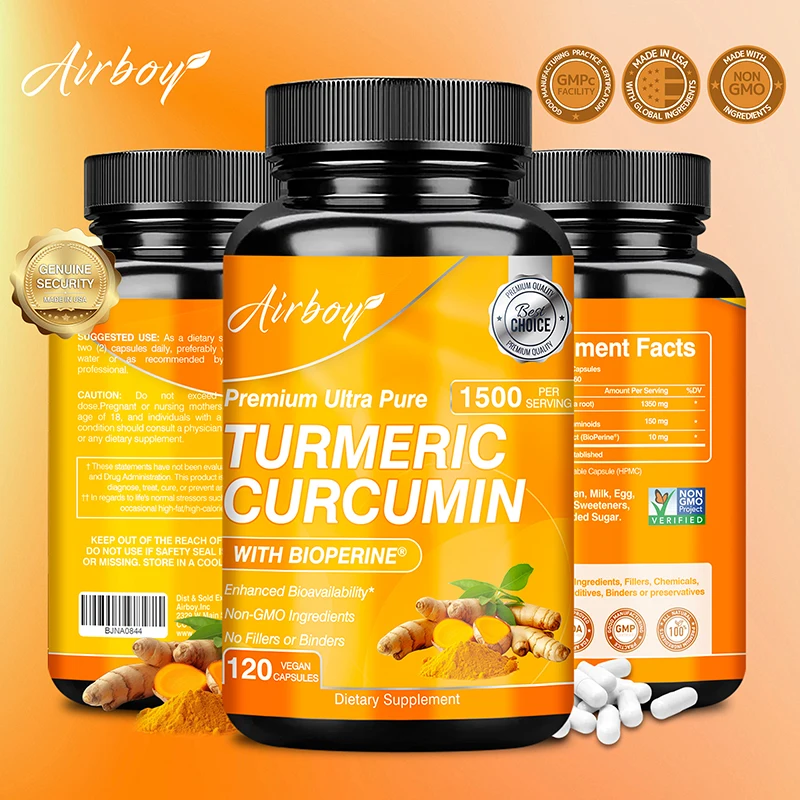 Turmeric Curcumin Capsule - Kurkuma Curcumine Capsules - Helpt gewrichtsontsteking,
