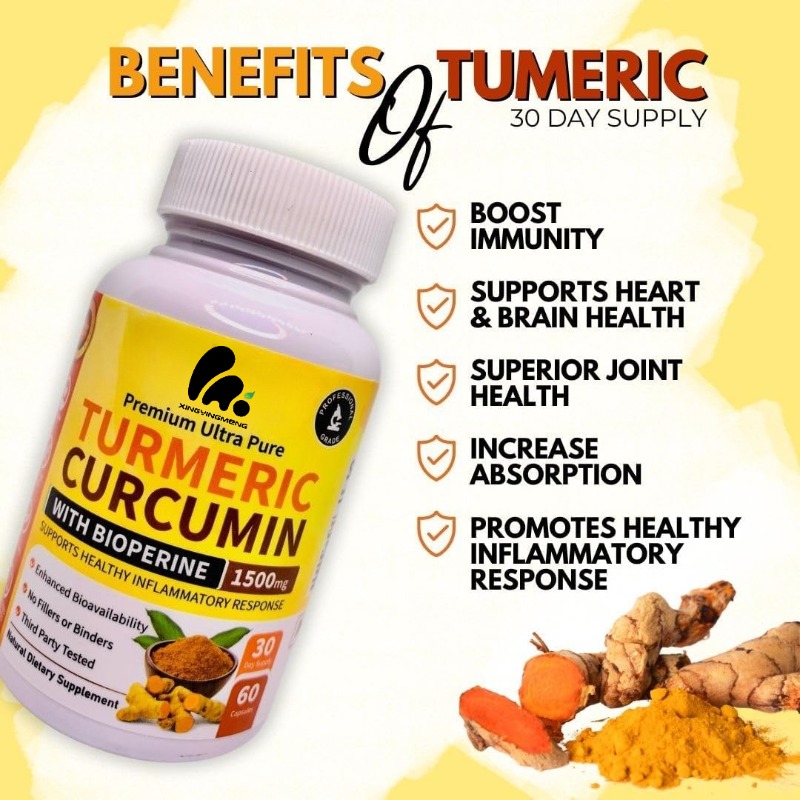 Turmeric Curcumin Capsule - Kurkuma Curcumine en Bioperine Gember Supplement