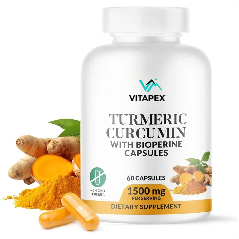 Turmeric Curcumin Capsule - Kurkuma Curcumine en BioPerine 1500mg -