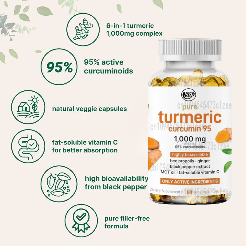 Kurkuma Curcumine-supplement 1 - Turmeric Curcumin Capsule recensie en prijs