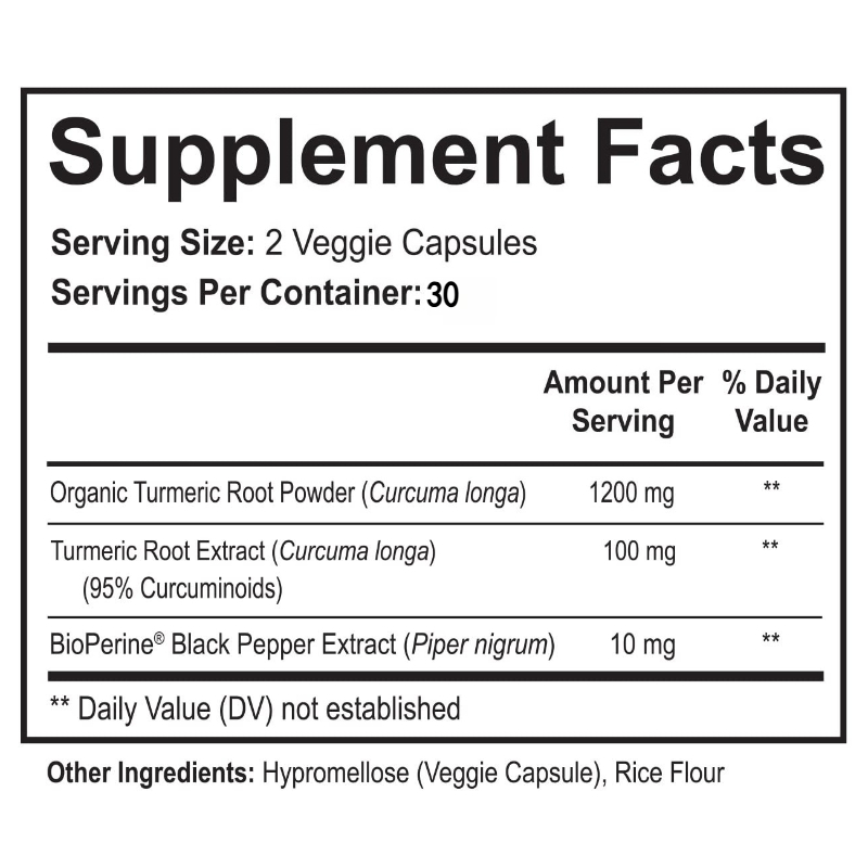 Kurkuma Curcumine-supplement 1 - Turmeric Curcumin Capsule recensie en prijs
