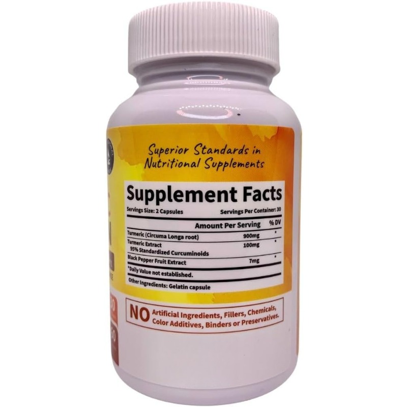 Kurkuma Curcumine en Bioperine - Turmeric Curcumin Capsule recensie en prijs