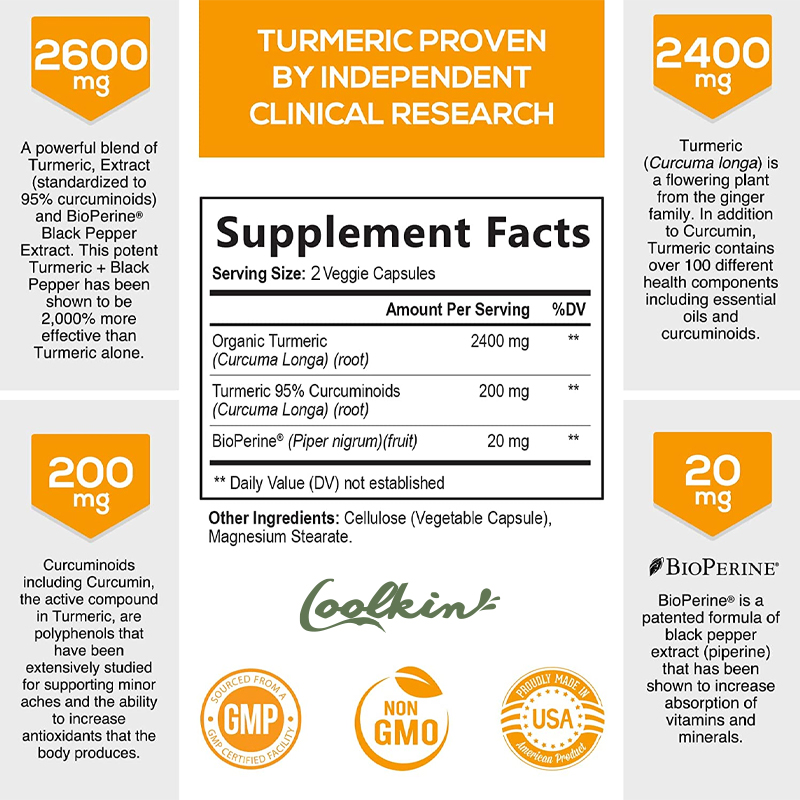 Curcumine-capsules, natuurlijk - Turmeric Curcumin Capsule recensie en prijs