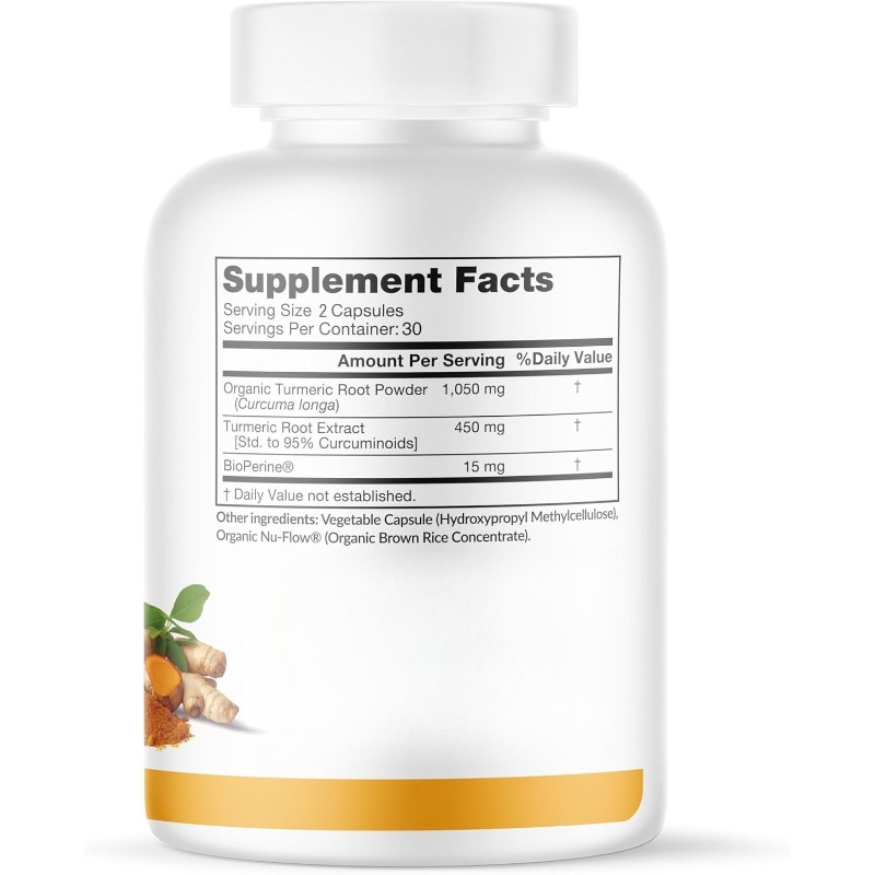 Kurkuma Curcumine en BioPerine - Turmeric Curcumin Capsule recensie en prijs